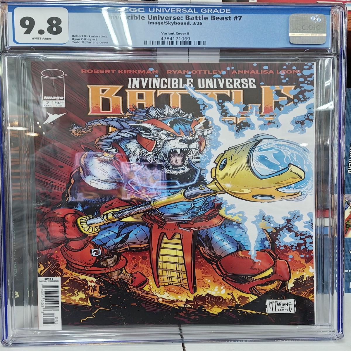 Df Invincible Universe Battle Beast #7 Todd McFarlane Variant Cgc Graded (9.8)