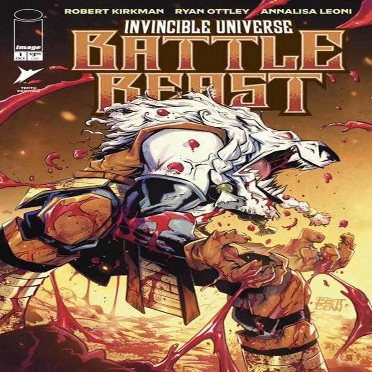 Invincible Universe Battle Beast #1 10th Printing Cover C Brett Bean Variant