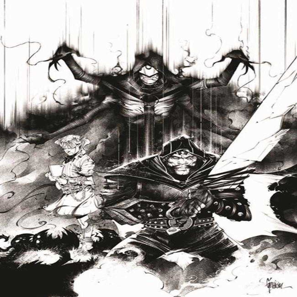 Spawn The Curse Of Sherlee Johnson #8 Cover C Jonathan Glapion Black & White Full Art Variant