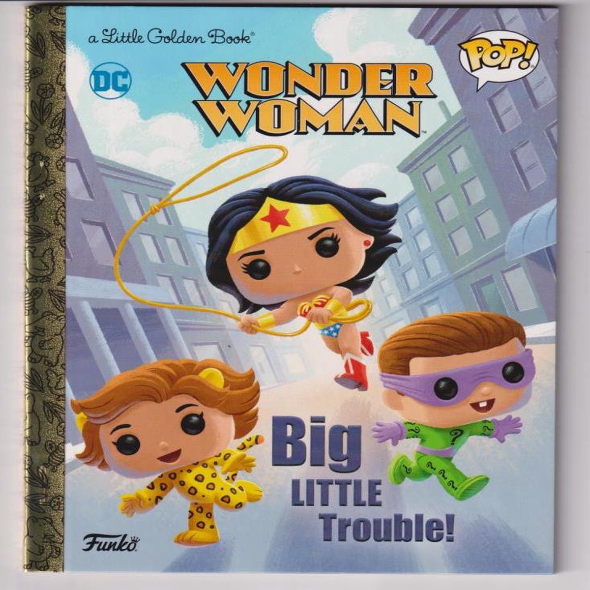 Wonder Woman: Big Little Trouble! (Funko Pop!) LITTLE GOLDEN BOOK "NEW UNREAD"