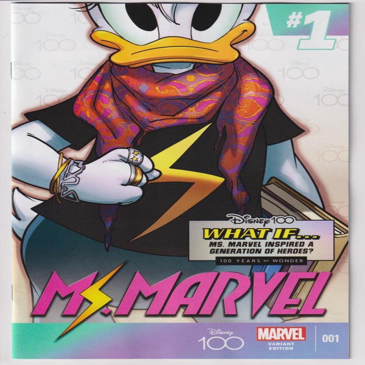 AMAZING SPIDER-MAN (2022) #33 PERISSONOTTO DISNEY100 MS MARVEL VAR (MARVEL 2023) "NEW UNREAD"