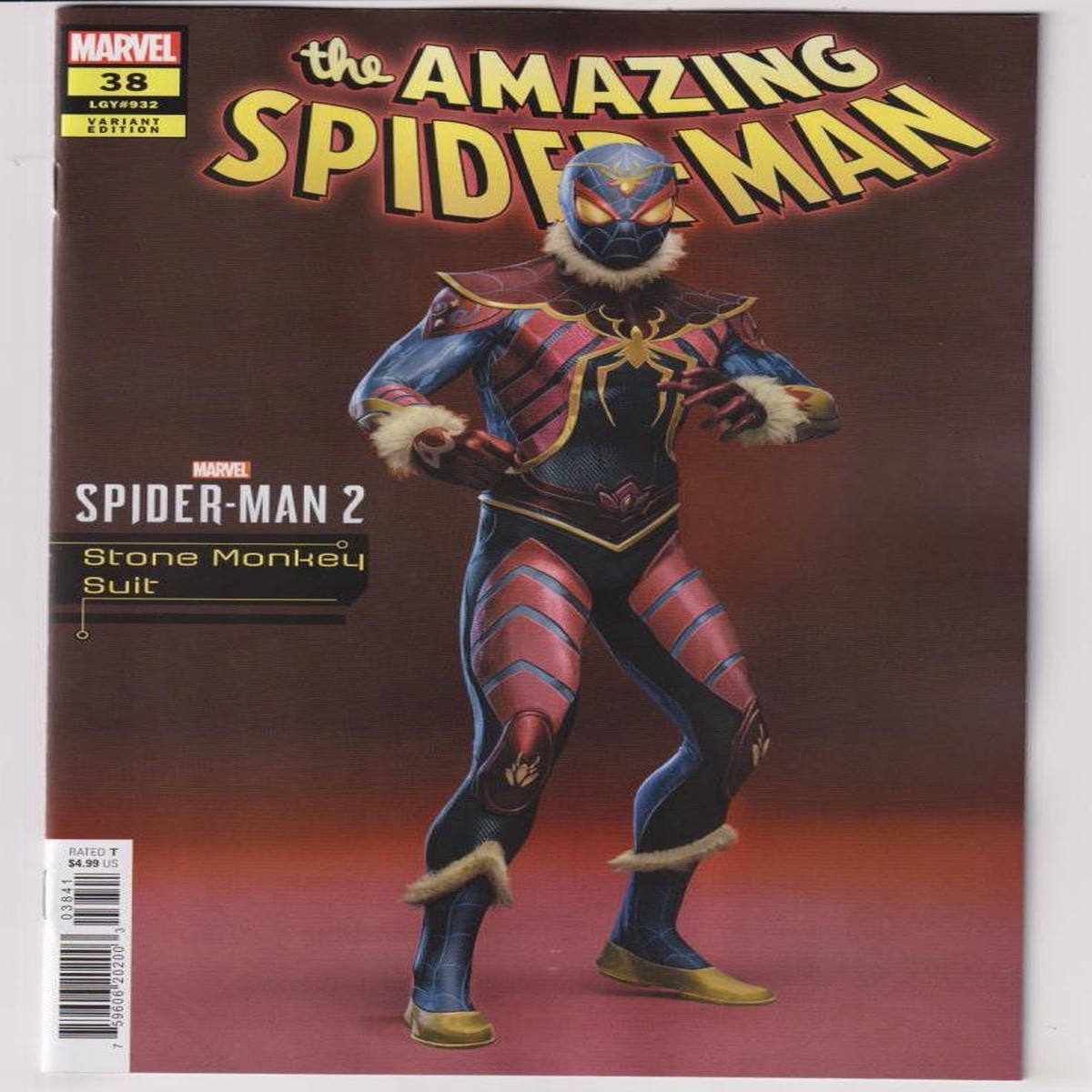 AMAZING SPIDER-MAN (2022) #38 STONE MONKEY SUIT SPIDER-MAN 2 VAR (MARVEL 2023) "NEW UNREAD"