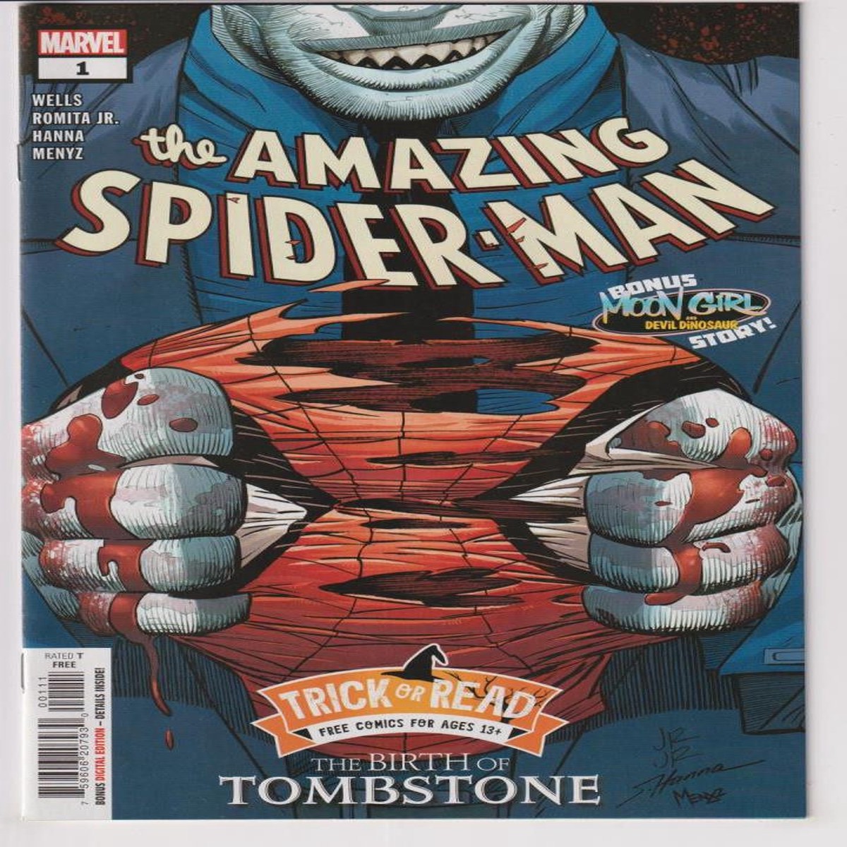 AMAZING SPIDER-MAN THE BIRTH OF TOMBSTONE #1 TRICK OR READ (MARVEL 2023) "NEW UNREAD"