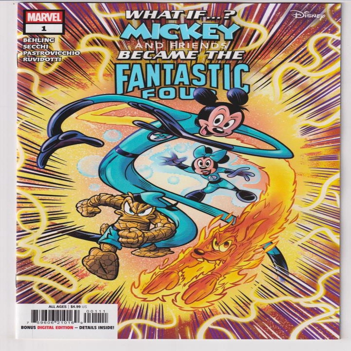 WHAT IF MICKEY & FRIENDS BECAME FANTASTIC FOUR #1 (MARVEL 2025) "NEW UNREAD"
