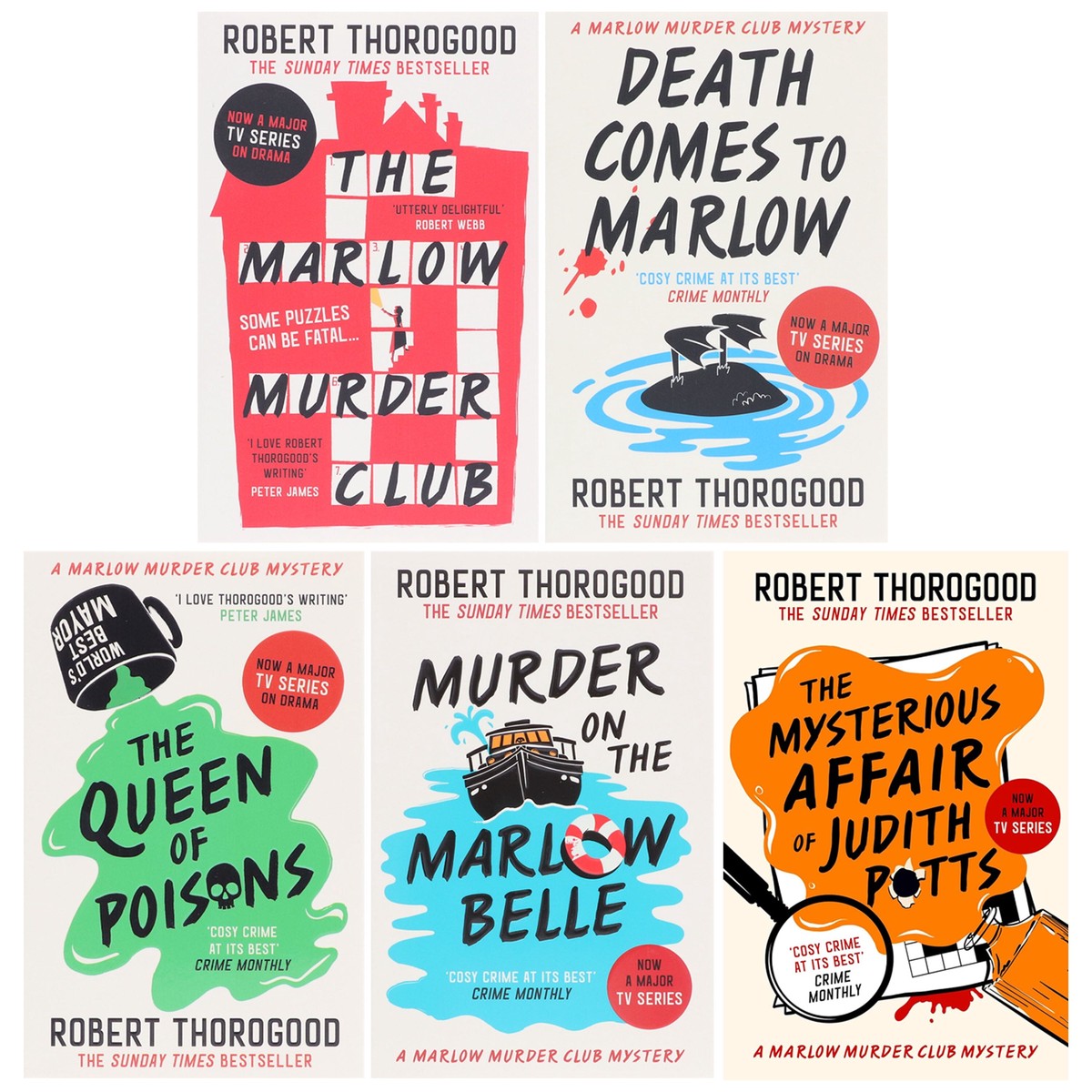 The Marlow Murder Club Mysteries By Robert Thorogood 5 Books Collection Set - Fiction - Paperback