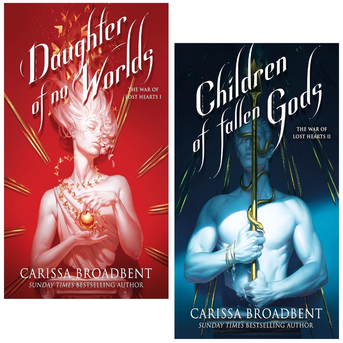 The War of Lost Hearts Series by Carissa Broadbent 2 Books Collection Set - Fiction - Hardback
