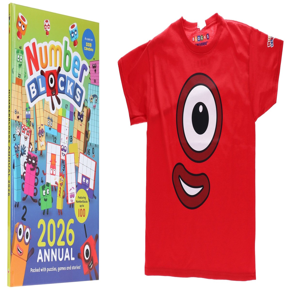 Numberblocks Annual 2026: Packed with Puzzles, Games and Stories With One's Face Kids T-Shirt - Ages 3-5 - Hardback