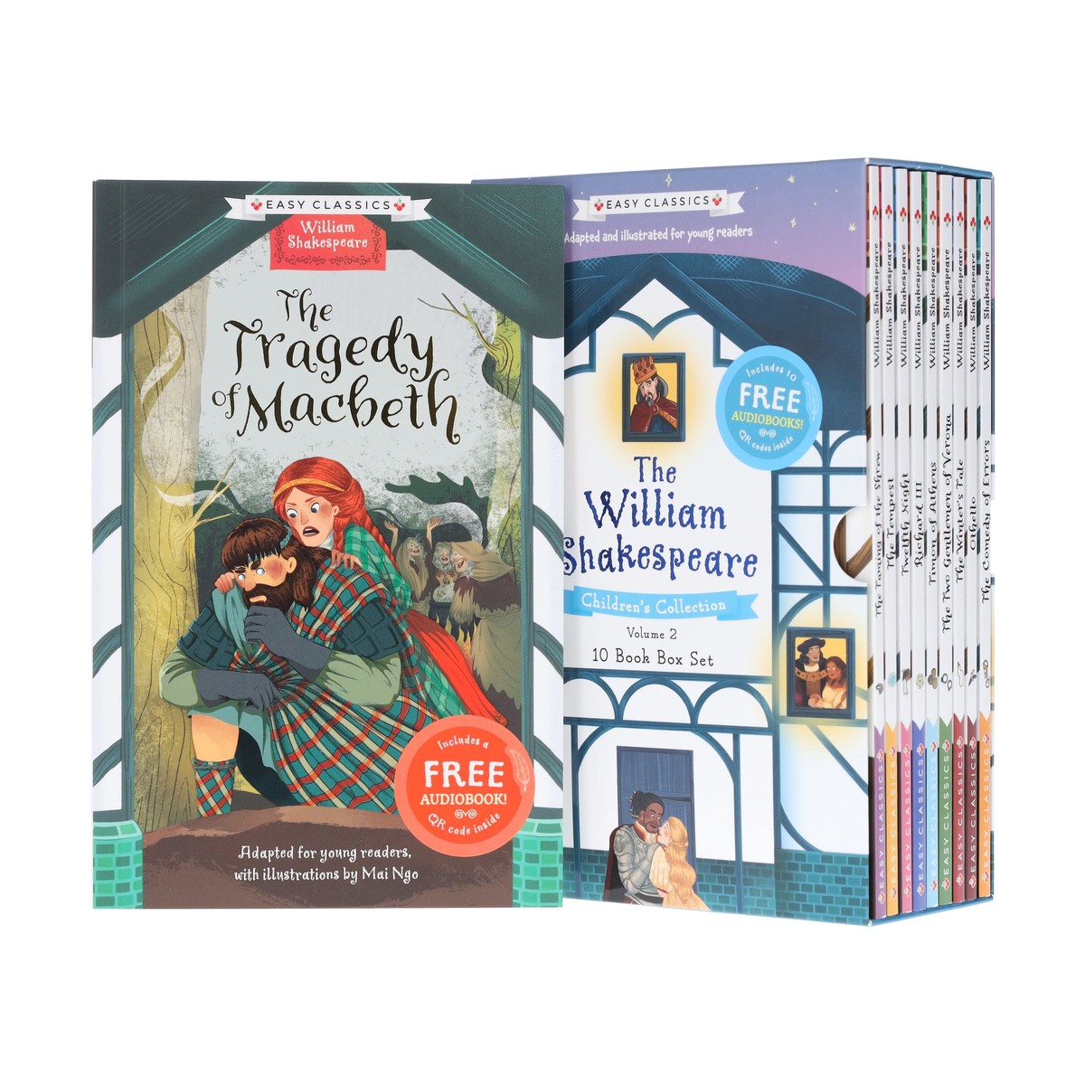 Easy Classics: The William Shakespeare Children's Collection by Gemma Barder (Volume 2) 10 Books Box Set - Ages 7-9 - Paperback