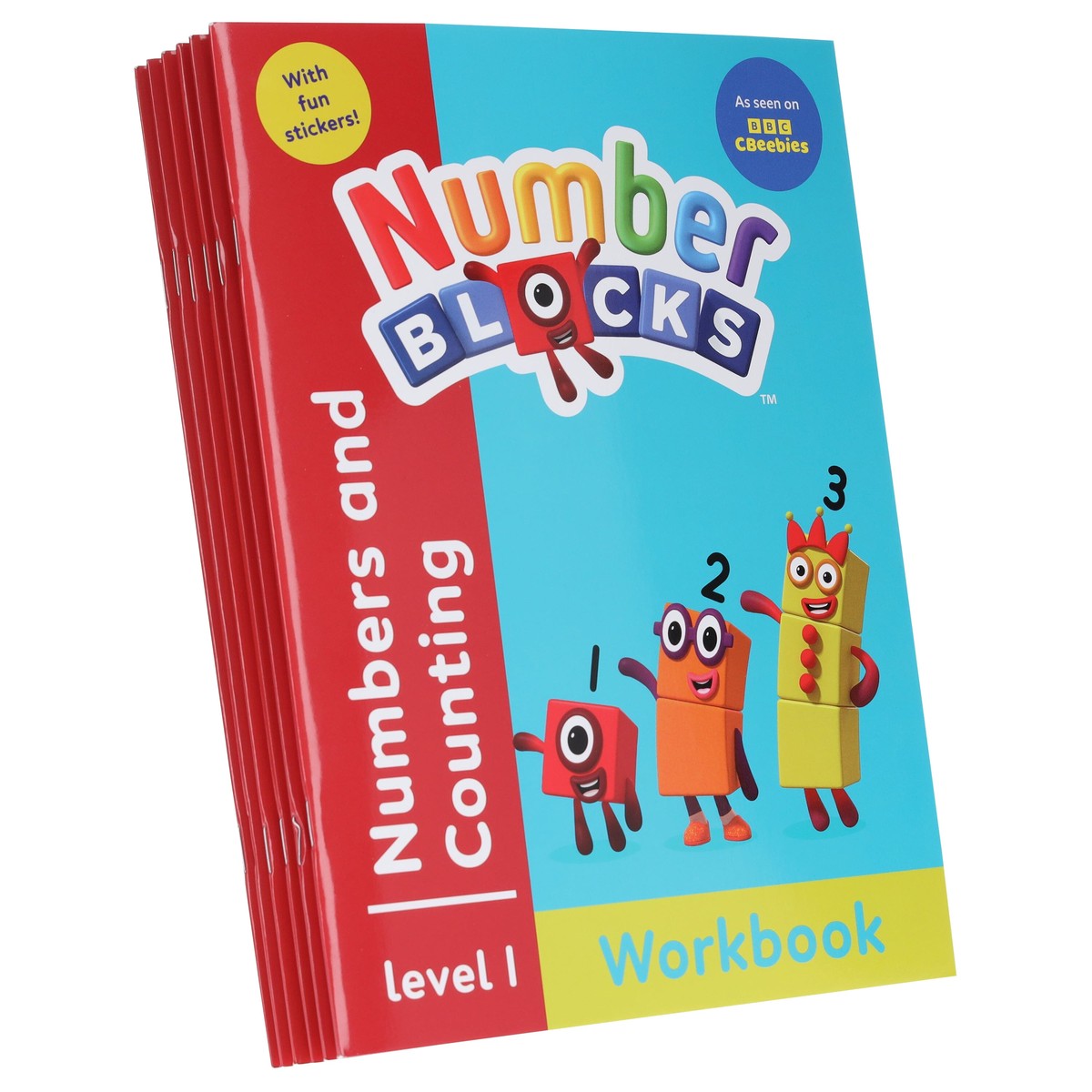Numberblocks and Alphablocks Red Level 1 Collection 6 Workbooks Set With Fun Stickers - Ages 3-5 - Paperback