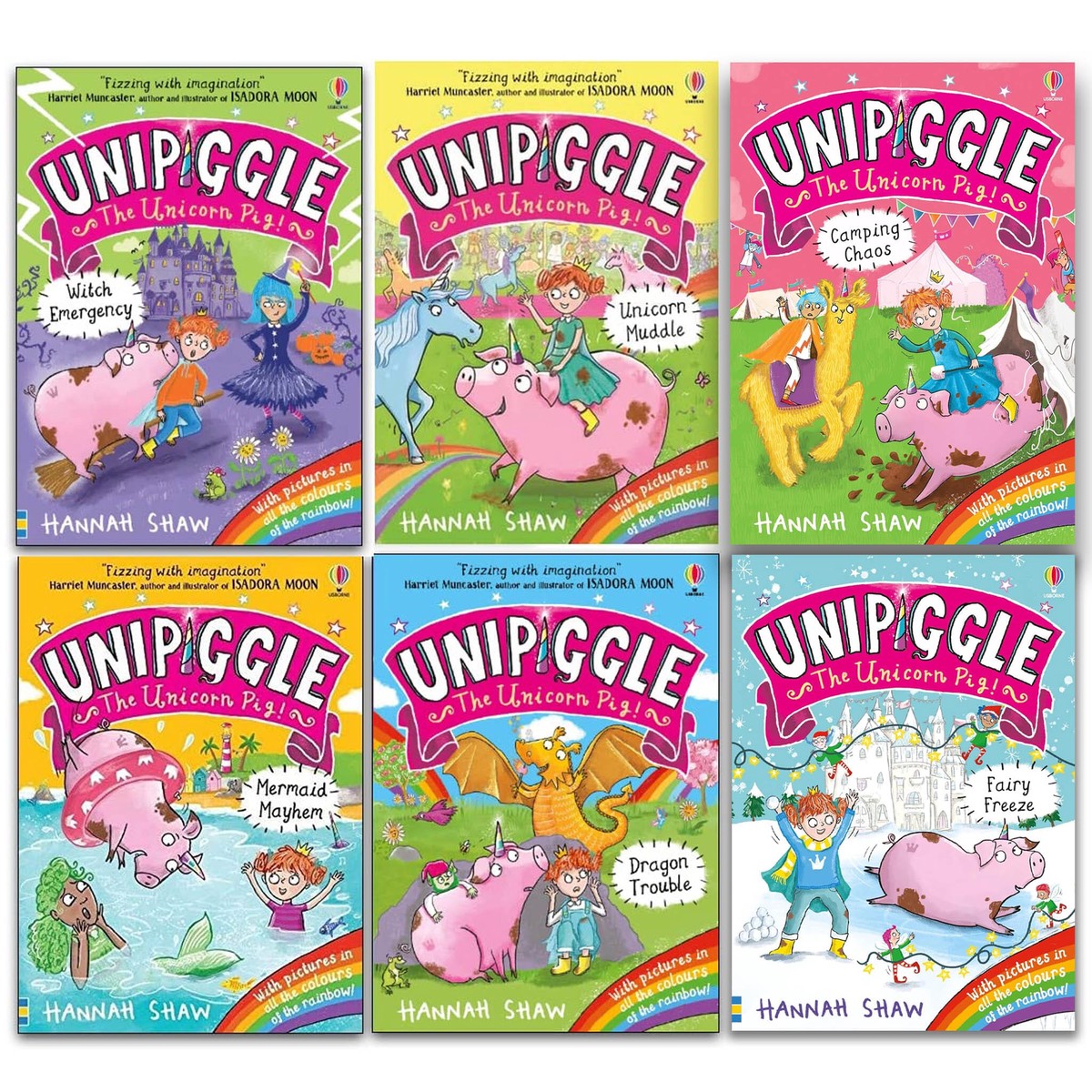 Damaged - Unipiggle the Unicorn Pig Series by Hannah Shaw 6 Books Collection Set - Ages 6-9 - Paperback - T 41