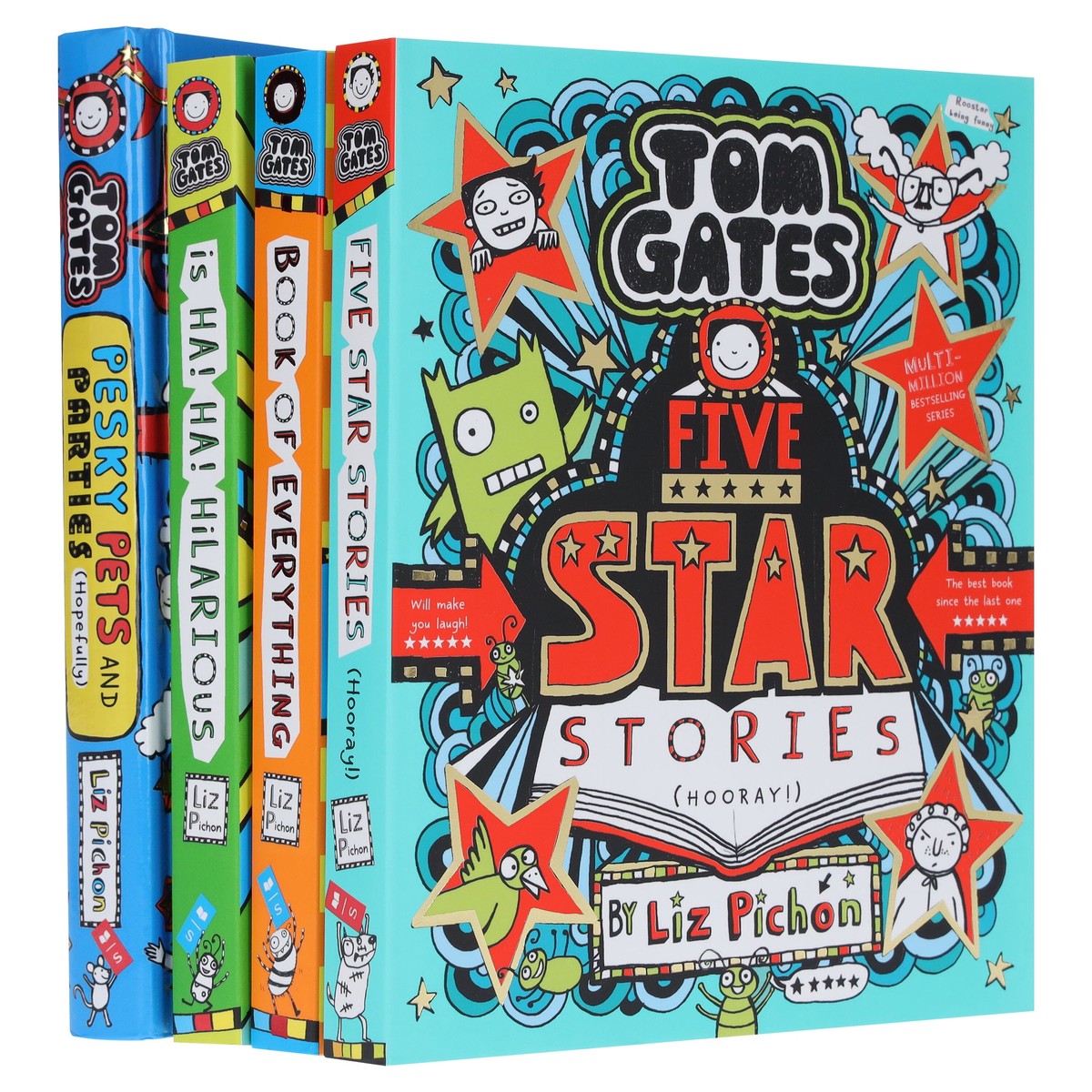 Tom Gates Series (Book 21-24) by Liz Pichon 4 Books Collection Set - Ages 7-12 - Paperback/Hardback