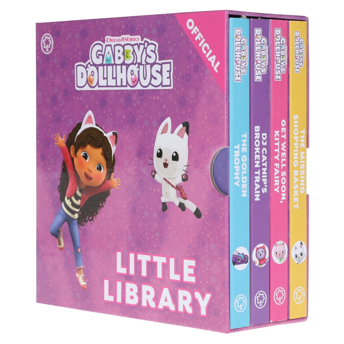 DreamWorks Official Gabby's Dollhouse Little Library 4 Books Collection Box Set - Ages 3+ - Board Book