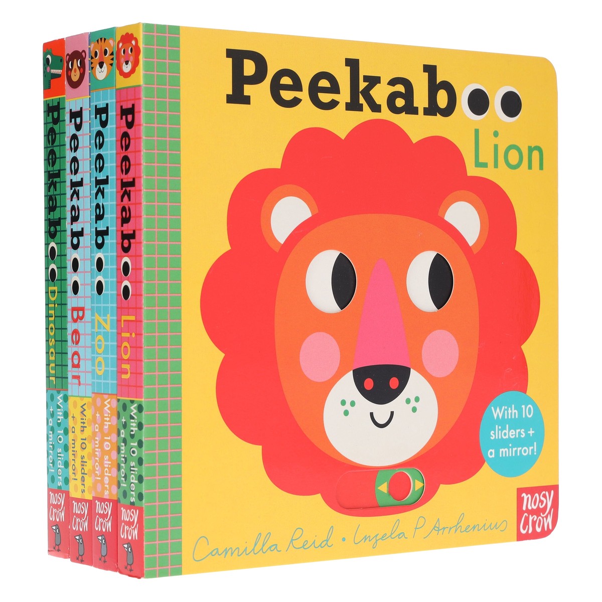 Peekaboo: Lion, Zoo, Bear & Dinosaur by Camilla Reid Illustrated 4 Books Collection Set - Ages 0-5 - Board Book