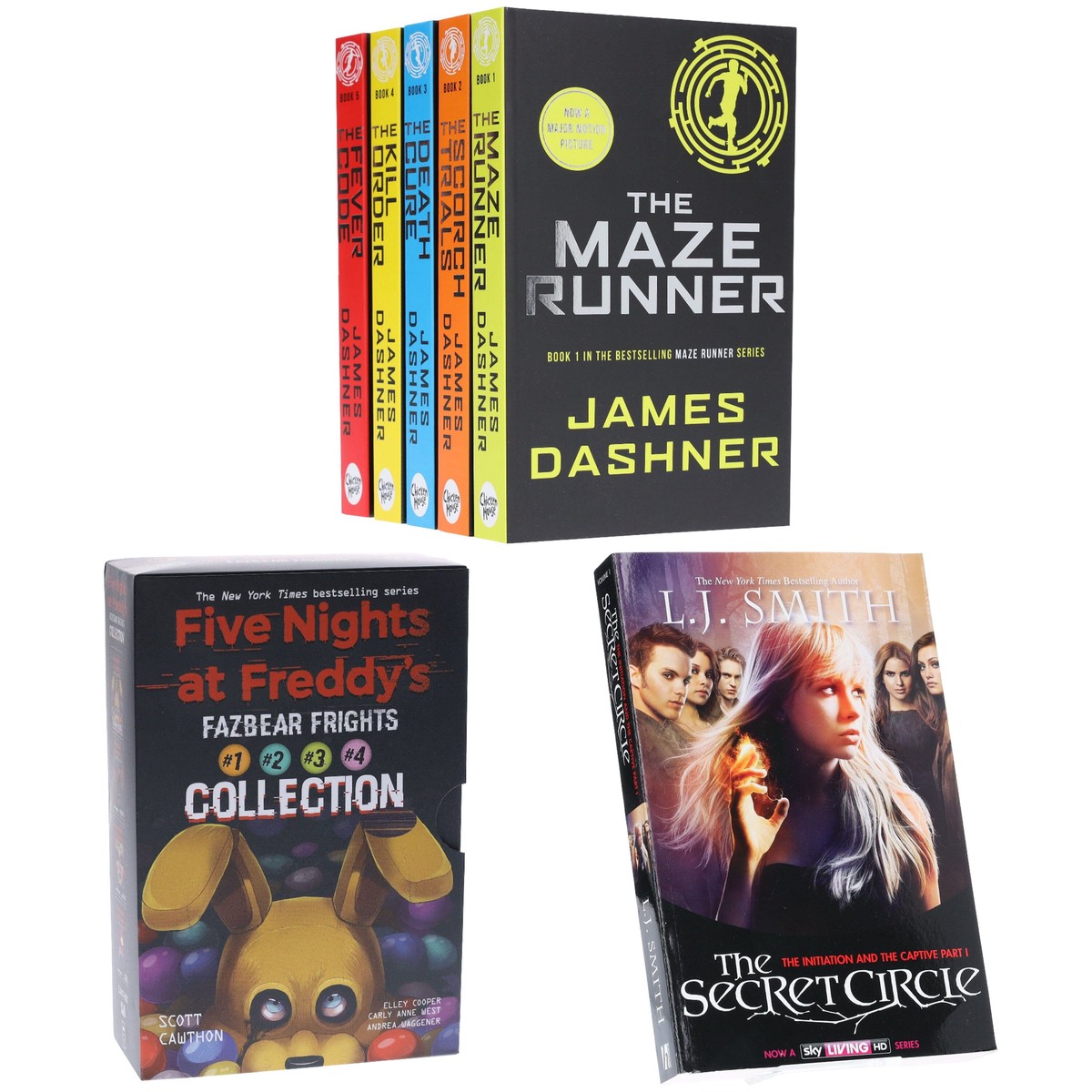 The Maze Runner, Five Nights at Freddys Fazbear Frights & The Secret Circle (Part 1) Collection: 10 Books Set - Ages 11+ - Paperback