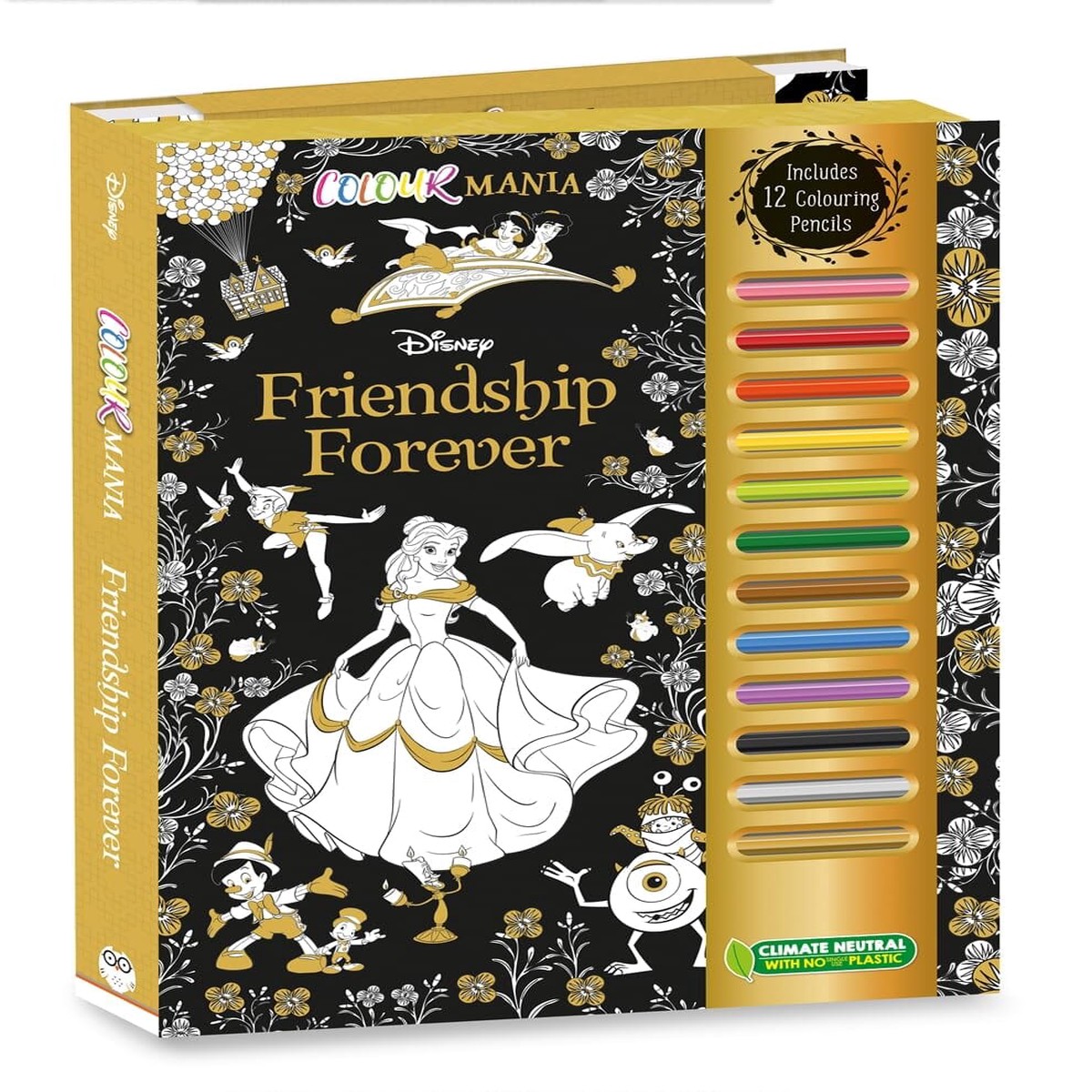 Disney: Friendship Forever Colouring Book (Art folder including 12 colouring pencils!) - Ages 10-18 - Paperback