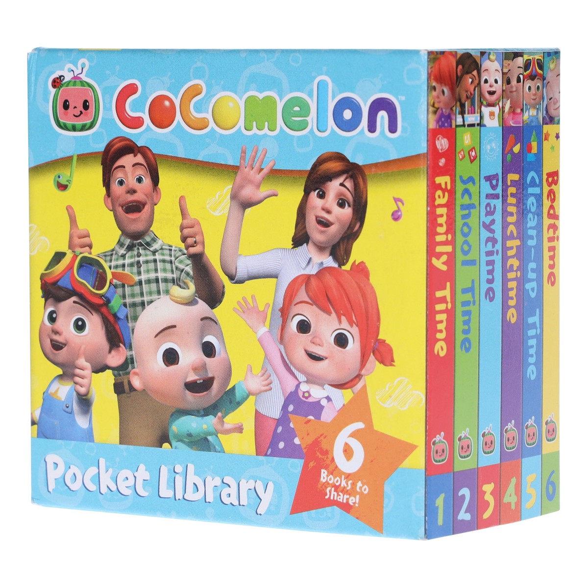 CoComelon Pocket Library: Illustrated 6 Mini books Collection Box Set - Ages 1-4 - Board Book