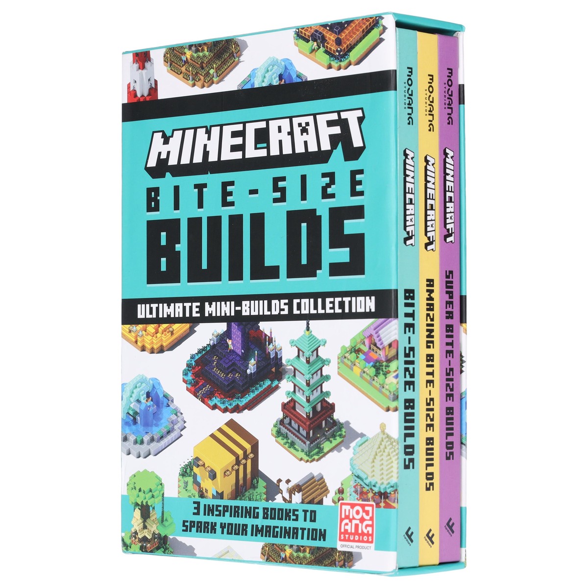 Minecraft Bite-Size Builds by Mojang AB 3 Books Collection Box Set - Ages 7+ - Hardback