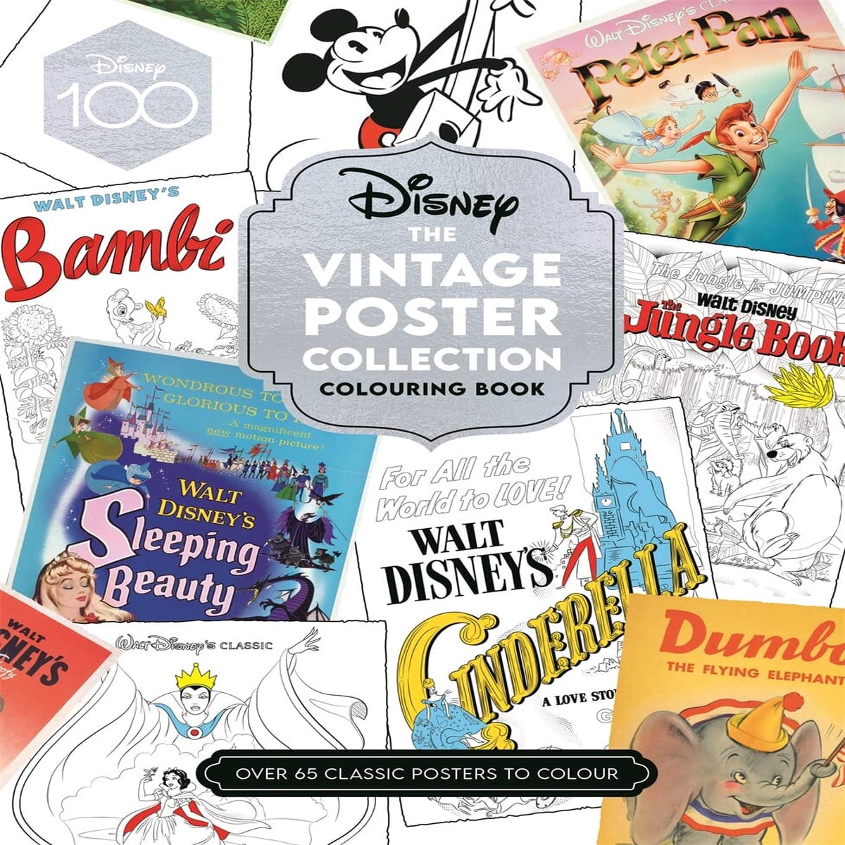 Disney The Vintage Poster Collection Colouring Book by Walt Disney - Ages 0-5 - Paperback