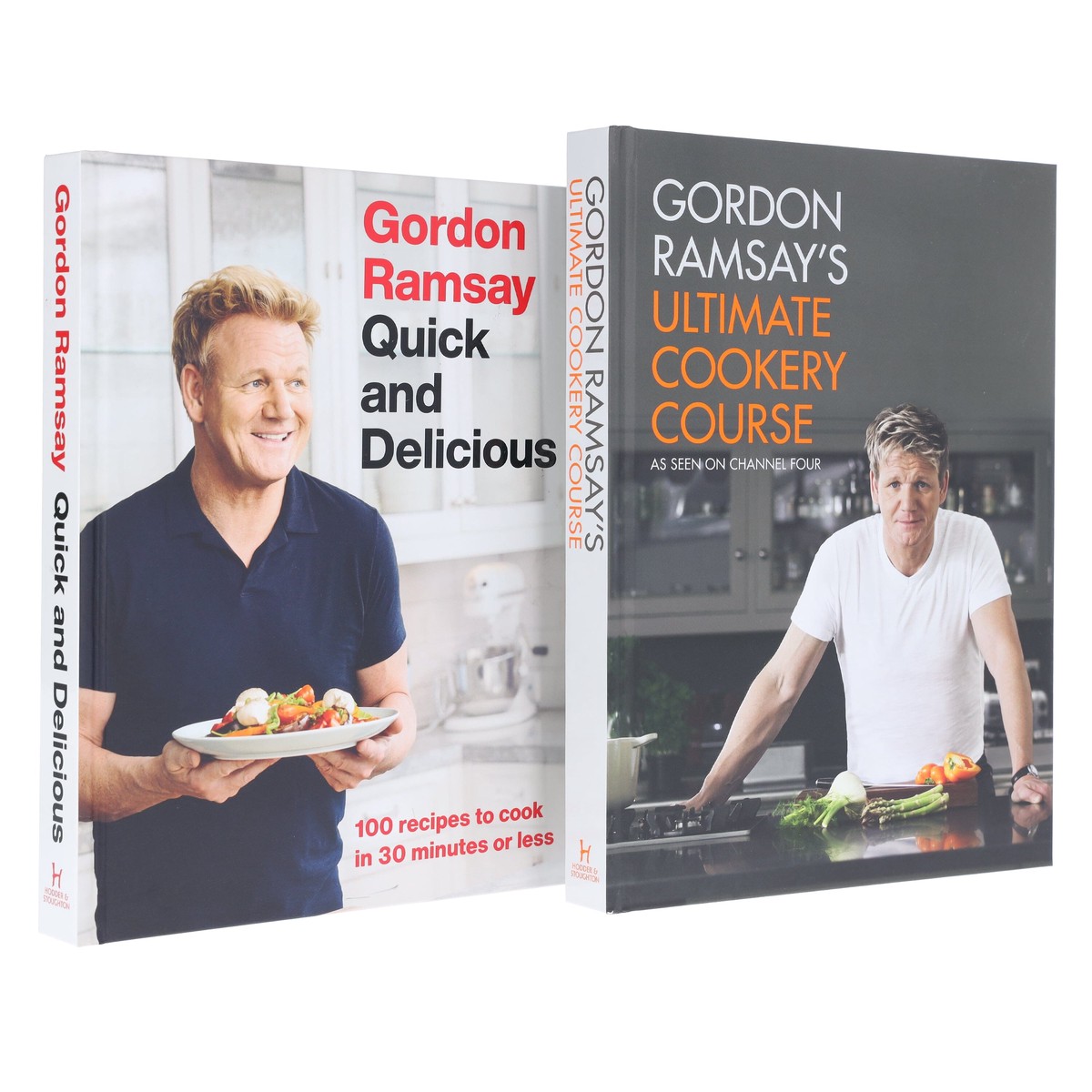 Gordon Ramsay's Cookbook Collection (Quick & Delicious and Ultimate Cookery Course) 2 Books Set - Non Fiction - Hardback