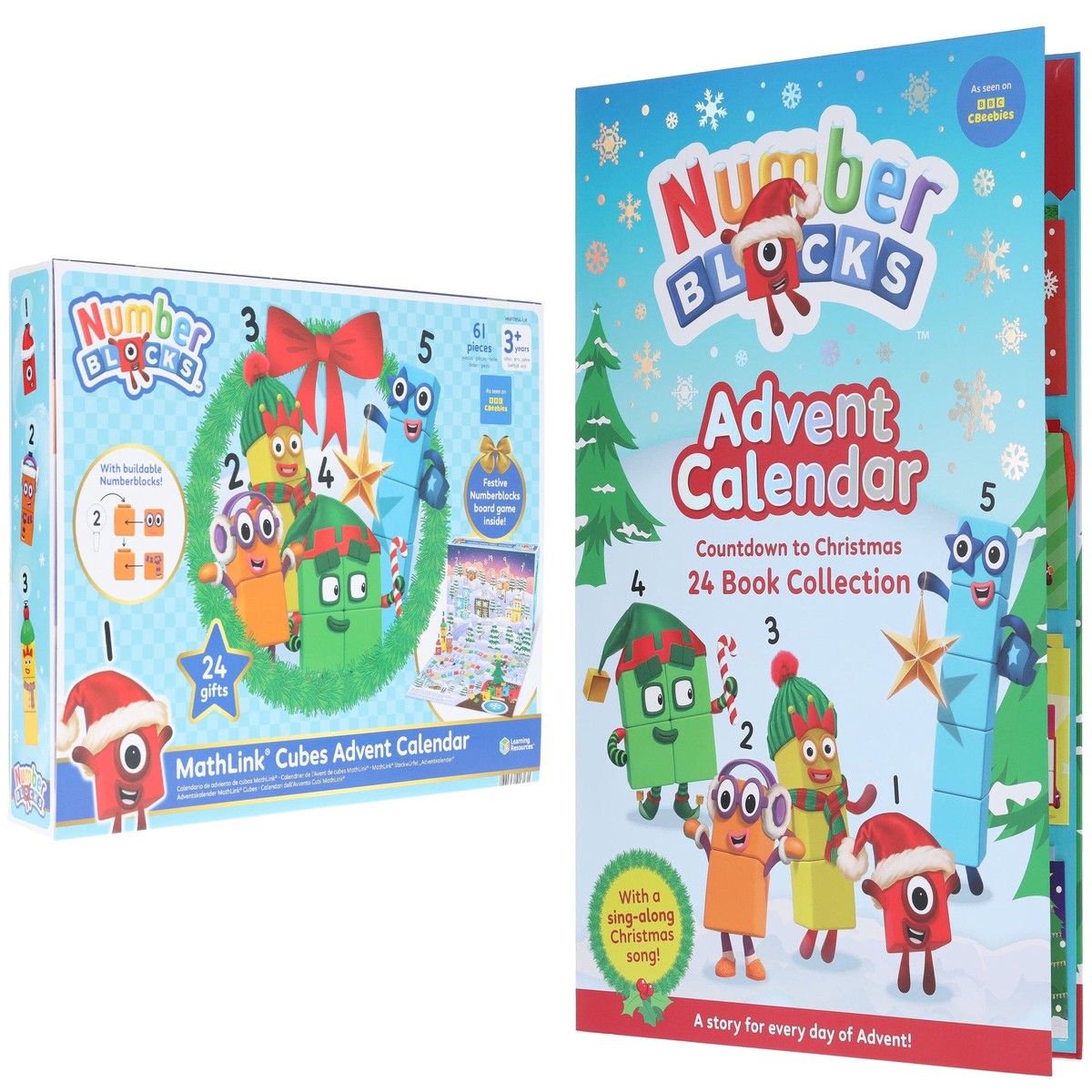 Numberblocks Ultimate Christmas Advent Calendar Bundle: 24 Storybooks & MathLink Cubes Set - Ages 3+ - Hardback