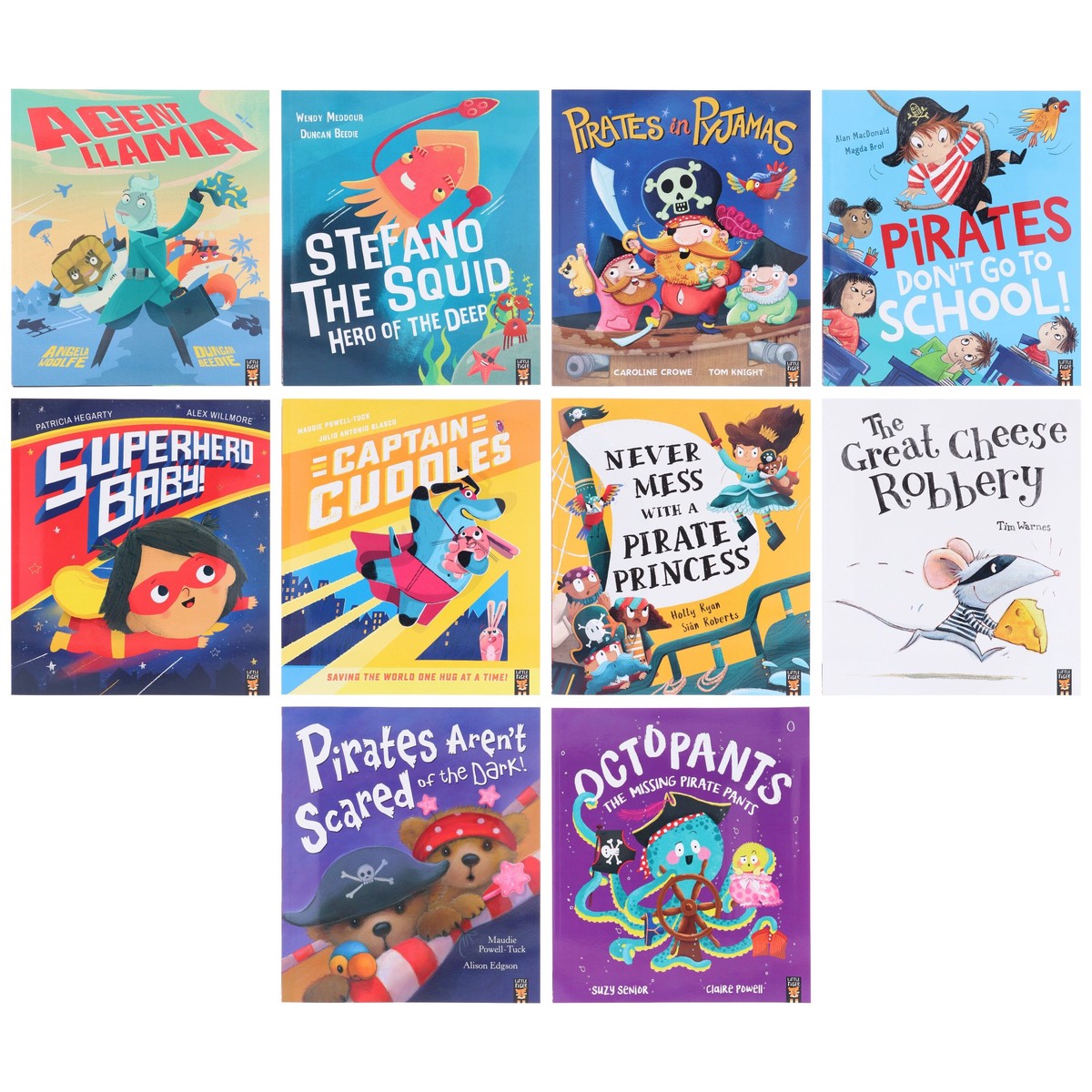 Pirates and Superheroes Series Illustrated 10 Picture Books Collection Set - Ages 3+ - Paperback