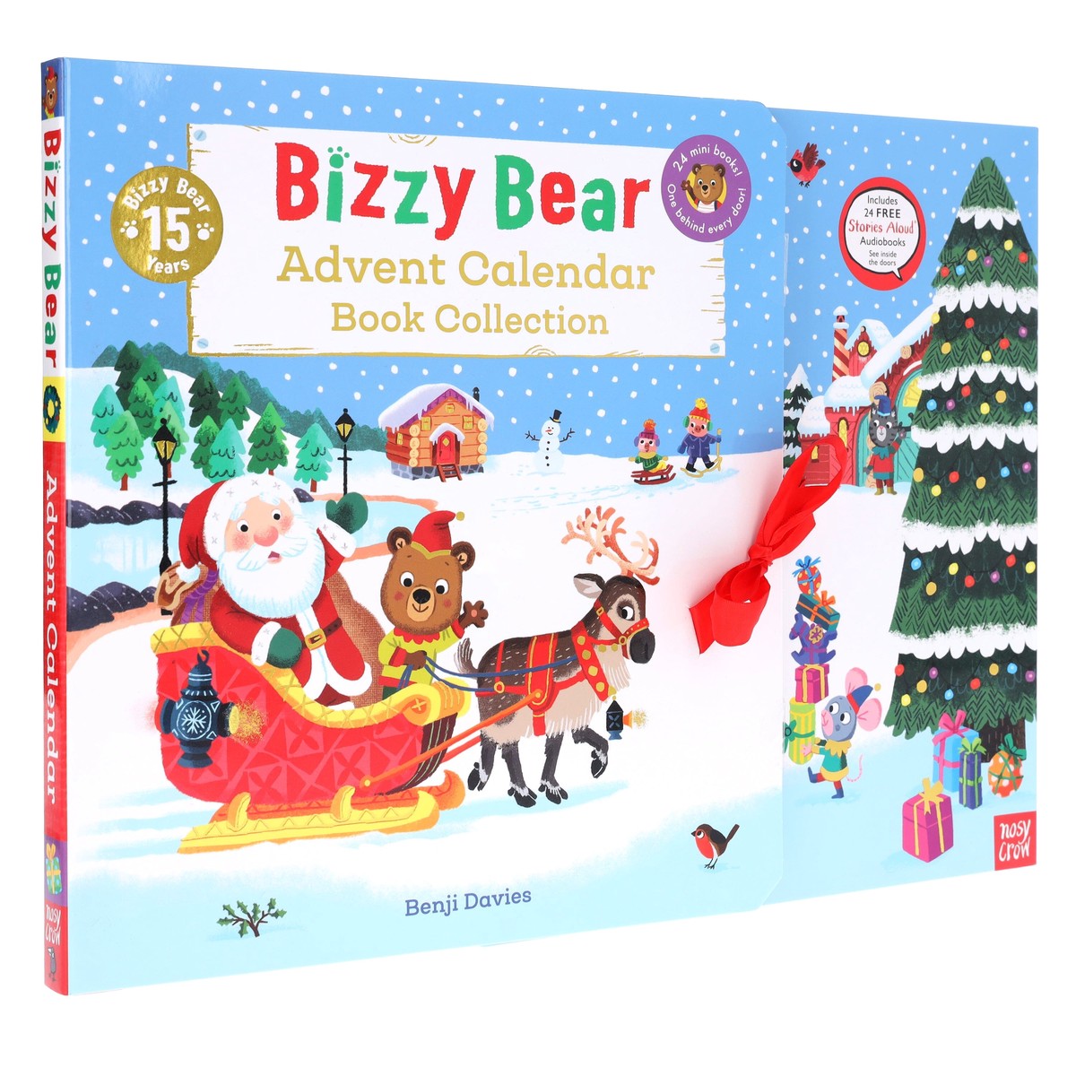 Bizzy Bear Advent Calendar Book Collection: Illustrated 24 Mini Storybook Surprises! by Benji Davies - Ages 2+ - Board Book