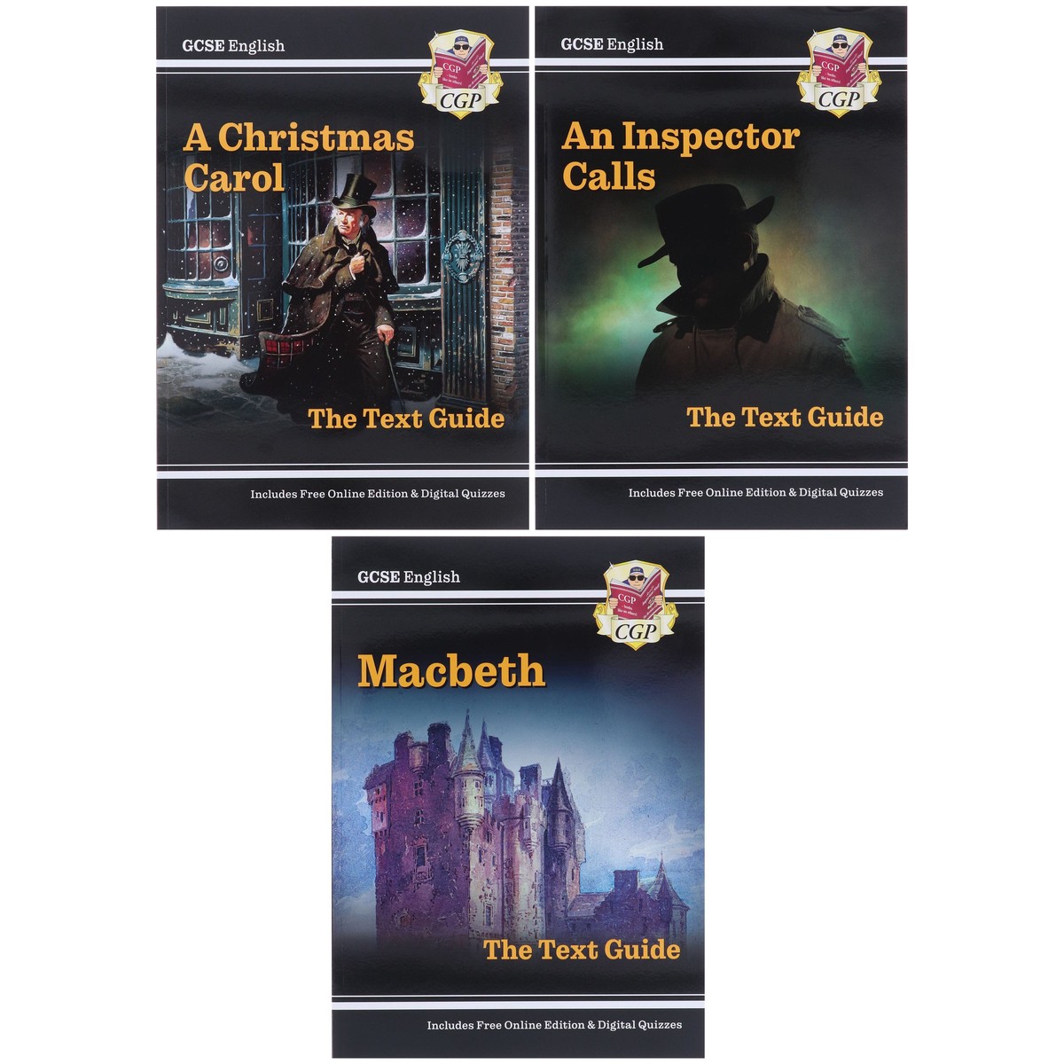 CGP GCSE English Literature Text Guide Collection 3 Books Set - Paperback (Includes Online Edition & Quizzes)