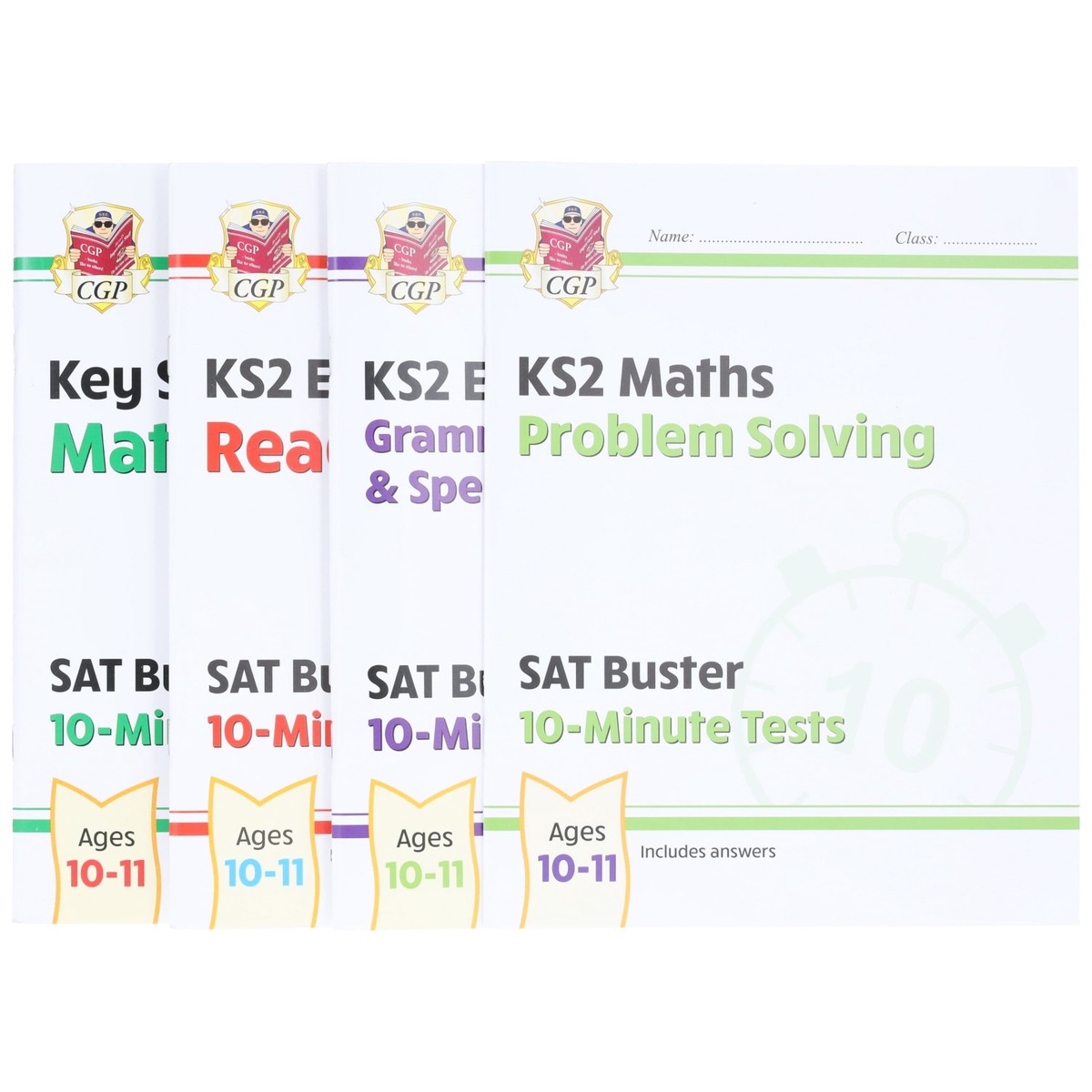 CGP KS2 SAT Buster 10-Minute Tests Collection 4 Books Set (for the 2027 tests) - Ages 10-11 - Paperback