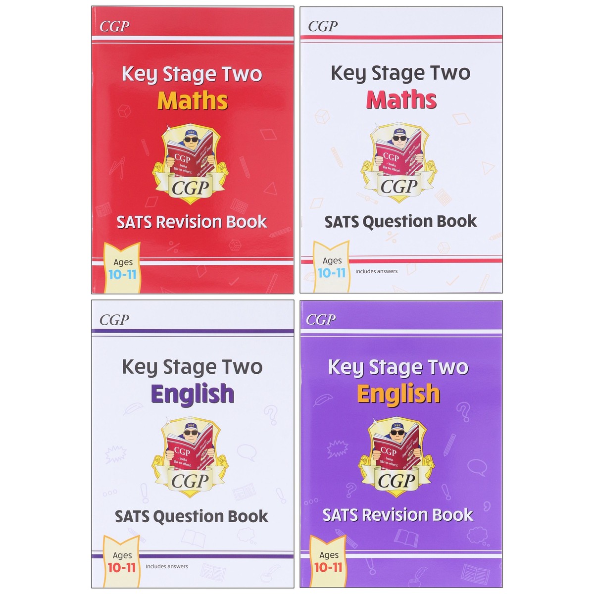 CGP KS2 (Year 6) SATS Revision and Question Books (for the 2027 tests) 4 Books Collection Set - Ages 10-11 - Paperback