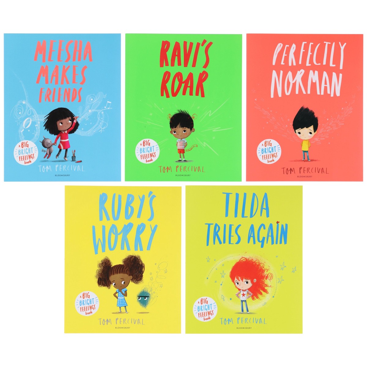 A Big Bright Feelings Series (Set 2) by Tom Percival 5 Books Collection Set - Ages 0-5 - Paperback
